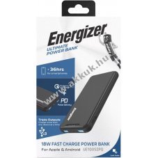 Energizer Ultimate Power Bank 18W, 10000mAh, gyorstlt