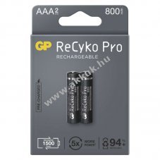 GP ReCyko Pro Professional HR03 (AAA) 800mAh akku 2db/csomag