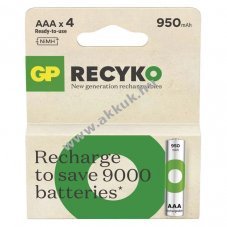 GP ReCyko Ni-MH akku HR03 (AAA) 950mAh 4db/csomag