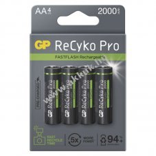 GP ReCyko Pro Photo Flash HR6 (AA) 2000mAh ceruza akku 4db/csomag - Kirusts!