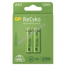 GP ReCyko HR6 (AA) ceruza akku 1300mAh 2db/csomag