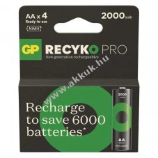 GP ReCyko Pro Ni-MH akku HR6 (AA), 2000mAh 4db/csomag