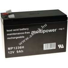 Powery lom akku MP1236H sznetmenteshez APC Back-UPS BK350-UK 12V 9Ah (7,2Ah/7Ah is)