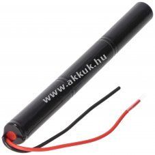 Vszvilgts akku, Ni-MH, 3.6V, 1500mAh, L1x3, Mignon AA, 10 cm vezetkkel