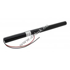 Vszvilgts akku, Ni-Cd, 9.6V, 1800mAh, L1x8, Sub-C, 20 cm vezetkkel