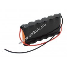 Vszvilgts akku, Ni-MH, 7.2V, 2100mAh, F1x6 akkupakk, A, 20 cm vezetkkel