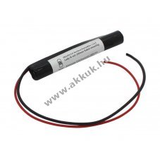 Vszvilgts akku, Ni-MH, 3.6V, 500mAh, L1x3 akkupakk, Lady N, 20 cm vezetkkel