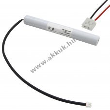 Vszvilgts akku, Ni-MH, 2.4V, 3700mAh, L1x2, 4/3A, 16 cm vezetkkel s csatlakozval