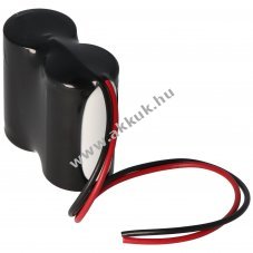 Vszvilgts akku, Ni-Cd, 2.4V, 4500mAh, F1x2 Mono D akkupakk, 20 cm vezetkkel