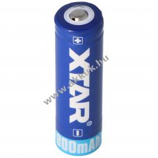 Xtar 14500 Li-Ion akku 3.7V 800mAh, rintkez fejjel