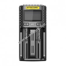 Nitecore UMS2 USB gyorstlt ,LCD kijelzvel, 2 tlt csatorns Li-Ion akkuhoz