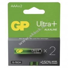 GP Ultra Plus alkli elem, LR03, mikro, AAA 2db/csomag