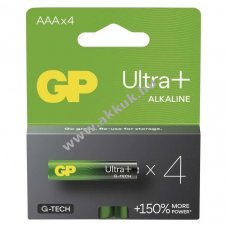 GP Ultra Plus alkli elem, LR03, mikro, AAA 4db/csomag