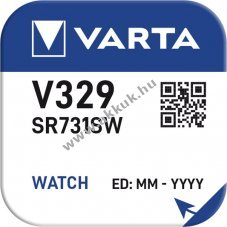 Varta gombelem,raelem V329/SR731/SR731SW 1db/csomag