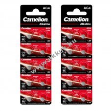 20db Camelion gombelem LR66 / AG4 / G4 / LR626 / 177 / SR626W / GP77A / 377