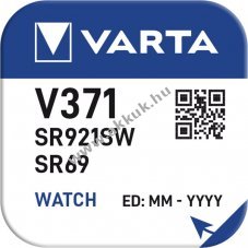 Varta gombelem, raelem V371/SR69/SR921SW 1db/csomag