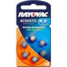 Rayovac Acoustic Special hallkszlk elem tpus PR48 6db/csom. - A kszlet erejig!