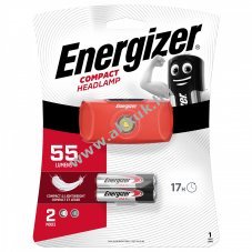 Energizer fejlmpa Kompakt 55 lumen 2xAAA elemmel