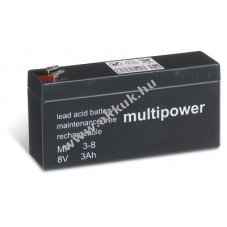 lom akku 8V 3Ah (Multipower) tpus MP3-8