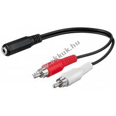 Audio kbel 3.5mm jack > strereo RCA, 20cm