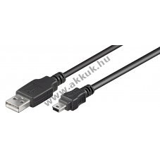 Goobay USB kbel 2.0 mini USB 5pin csatlakozval 1,5m fekete - Kirusts!