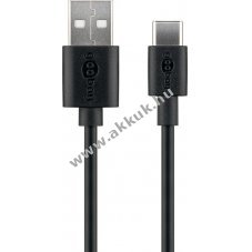 Goobay USB-C tlt s szinkronizlkbel 10cm fekete USB-C aljzathoz - Kirusts!
