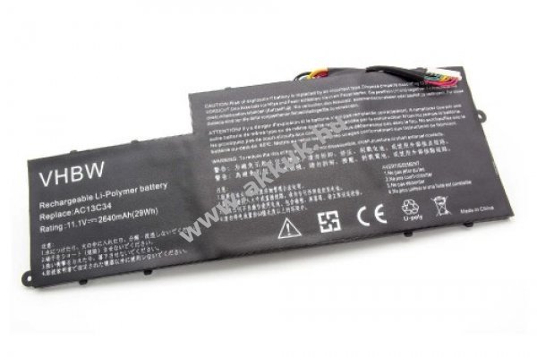 Helyettesítõ akku Acer Aspire V5-122P 2640mAh akciós termékkép 1