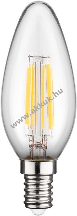 Goobay filament LED gyertya izzó 6W 1055lm E14 Meleg-fehér akciós termékkép 1