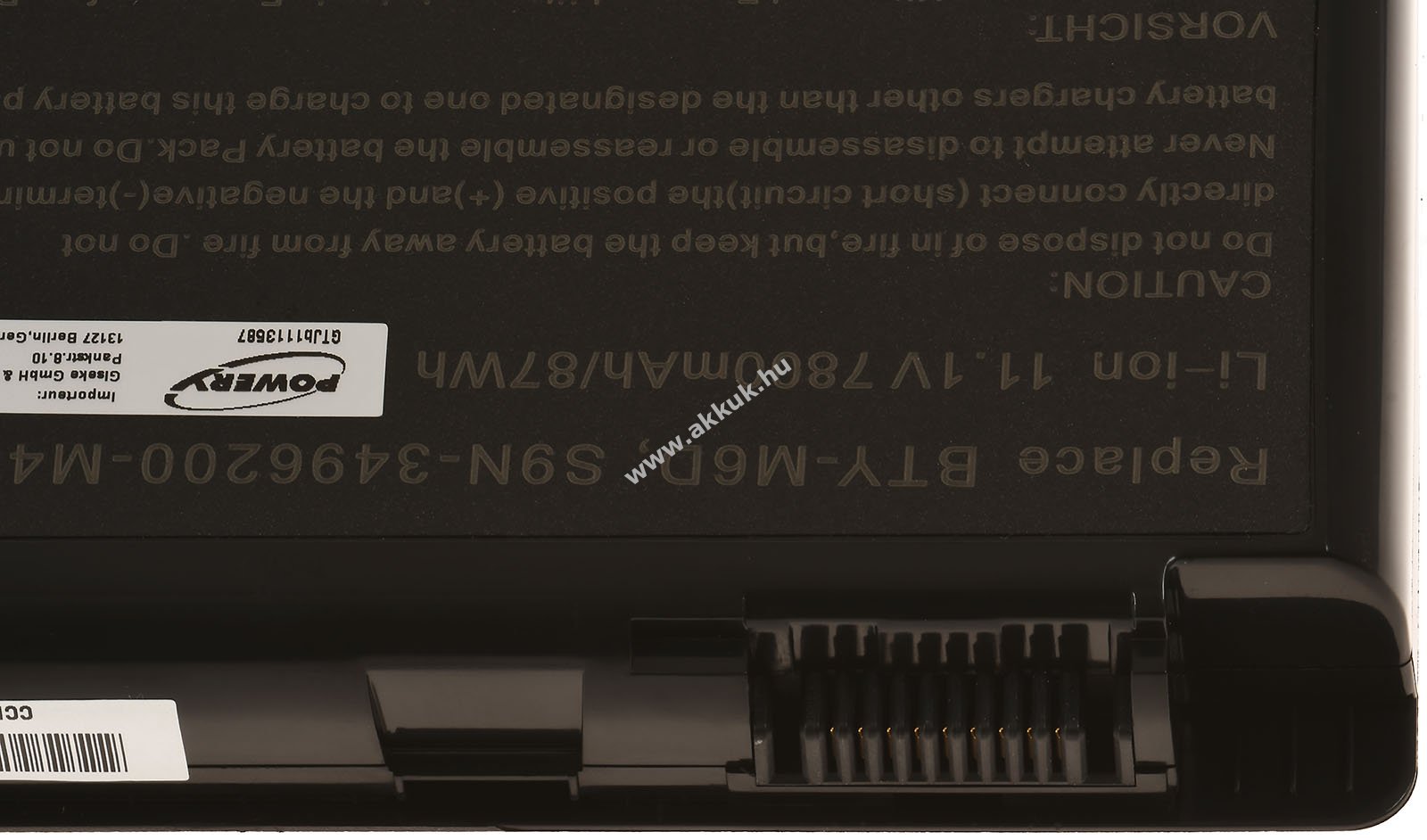 Powery helyettesítő akku msi gt660-448pl