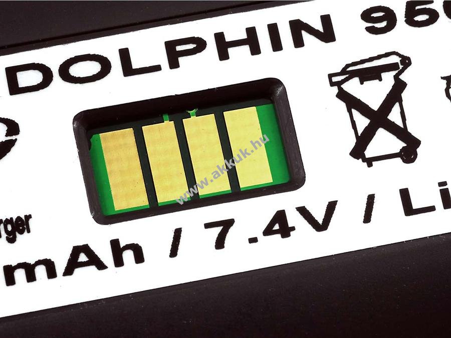 Powery helyettesítő akku kézi vonalkód olvasó hhp dolphin 9501